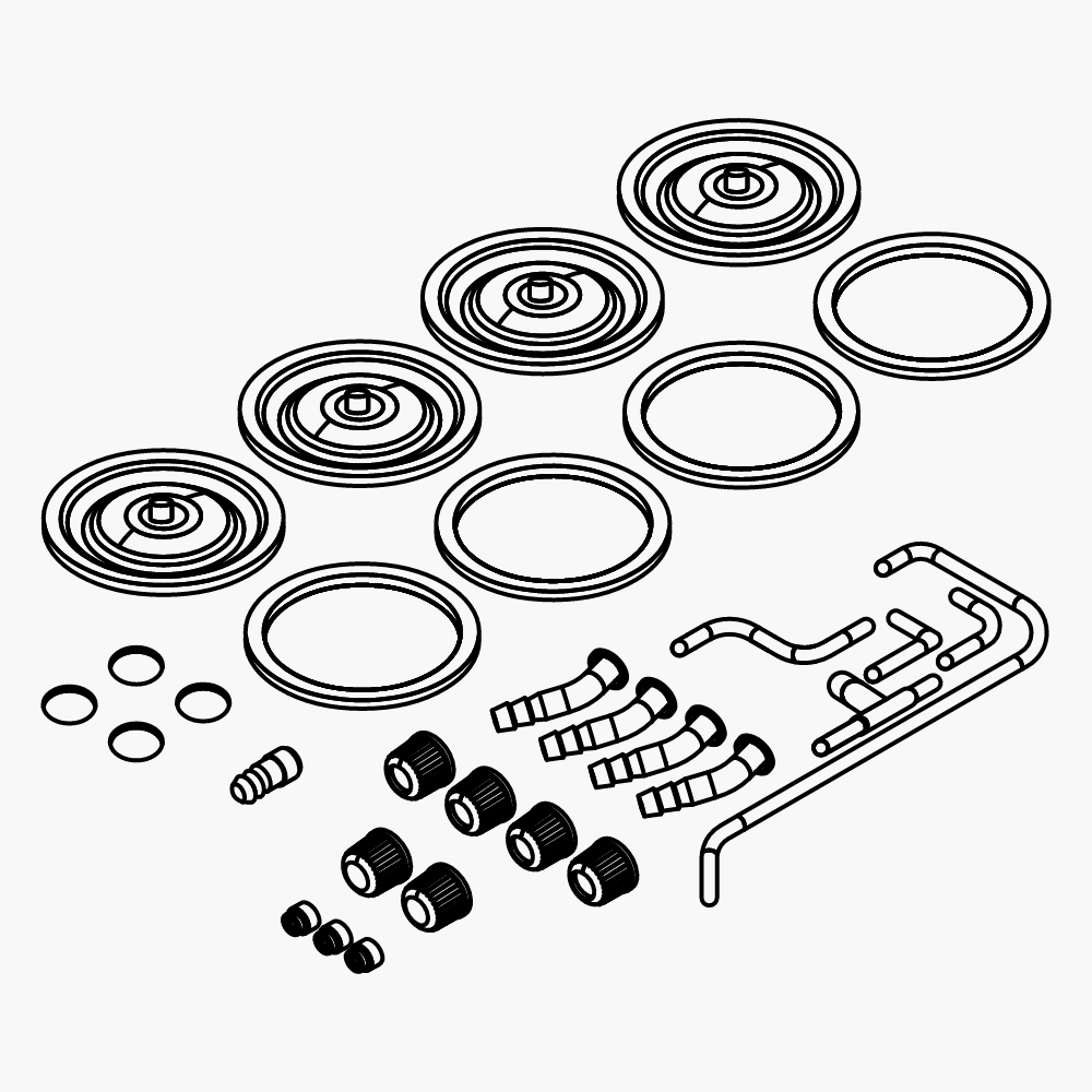 Set of wear parts